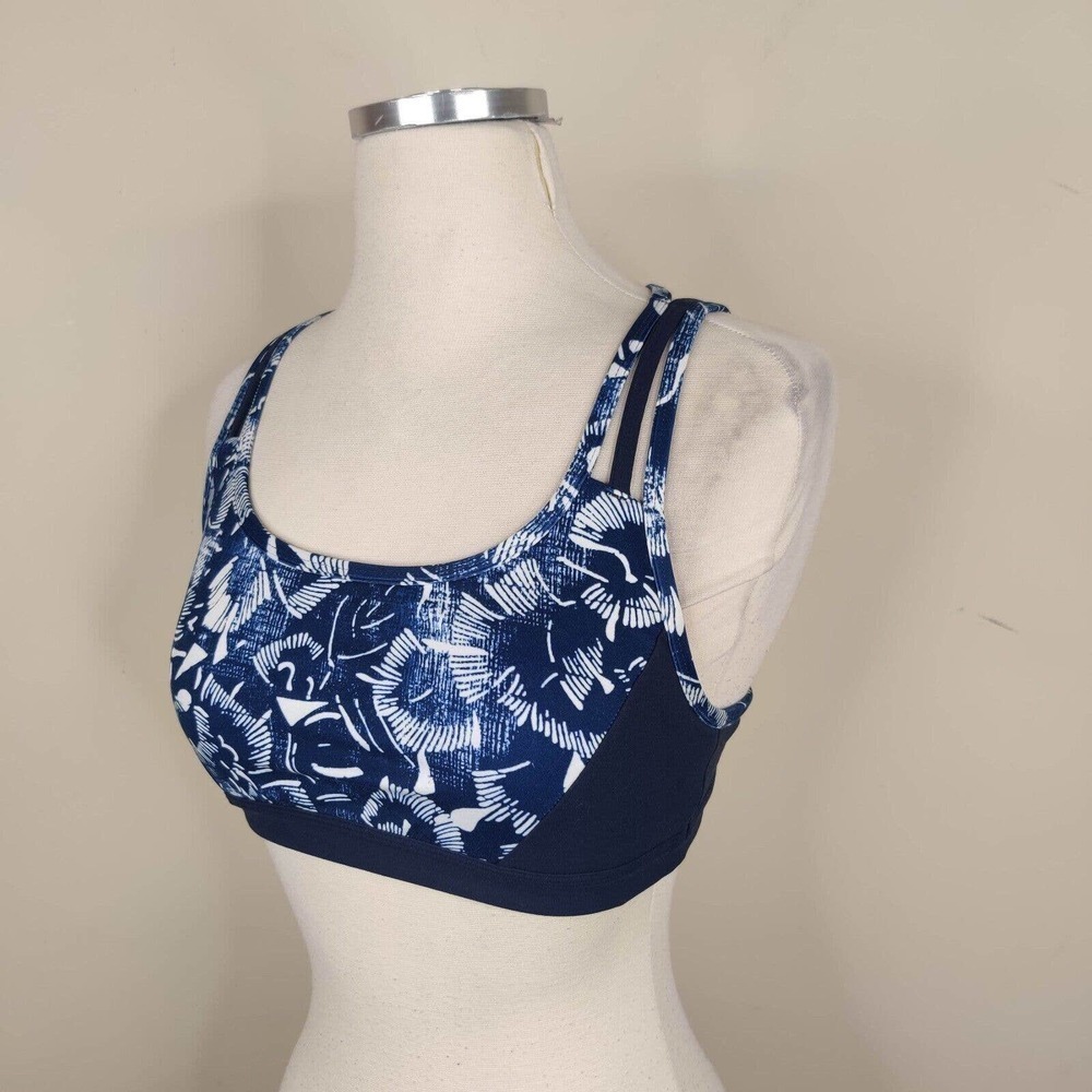Athleta Fully Focused Sports Bra Floral Shibori - Picture 3 of 7